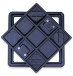 Tapa y marco camara de resina - Transito ligero - 40X40