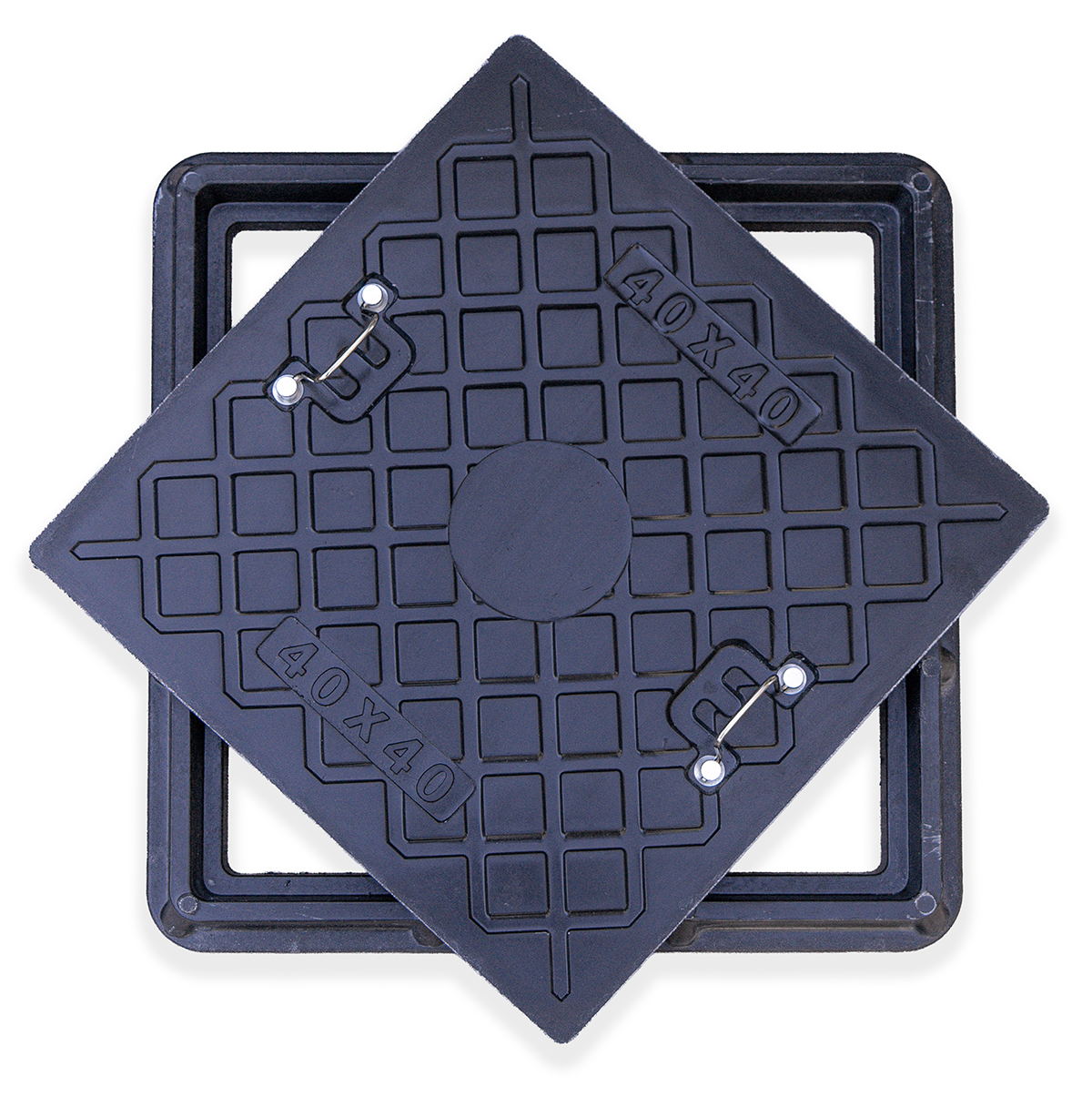 Tapa y marco camara de resina - Transito ligero - 40X40