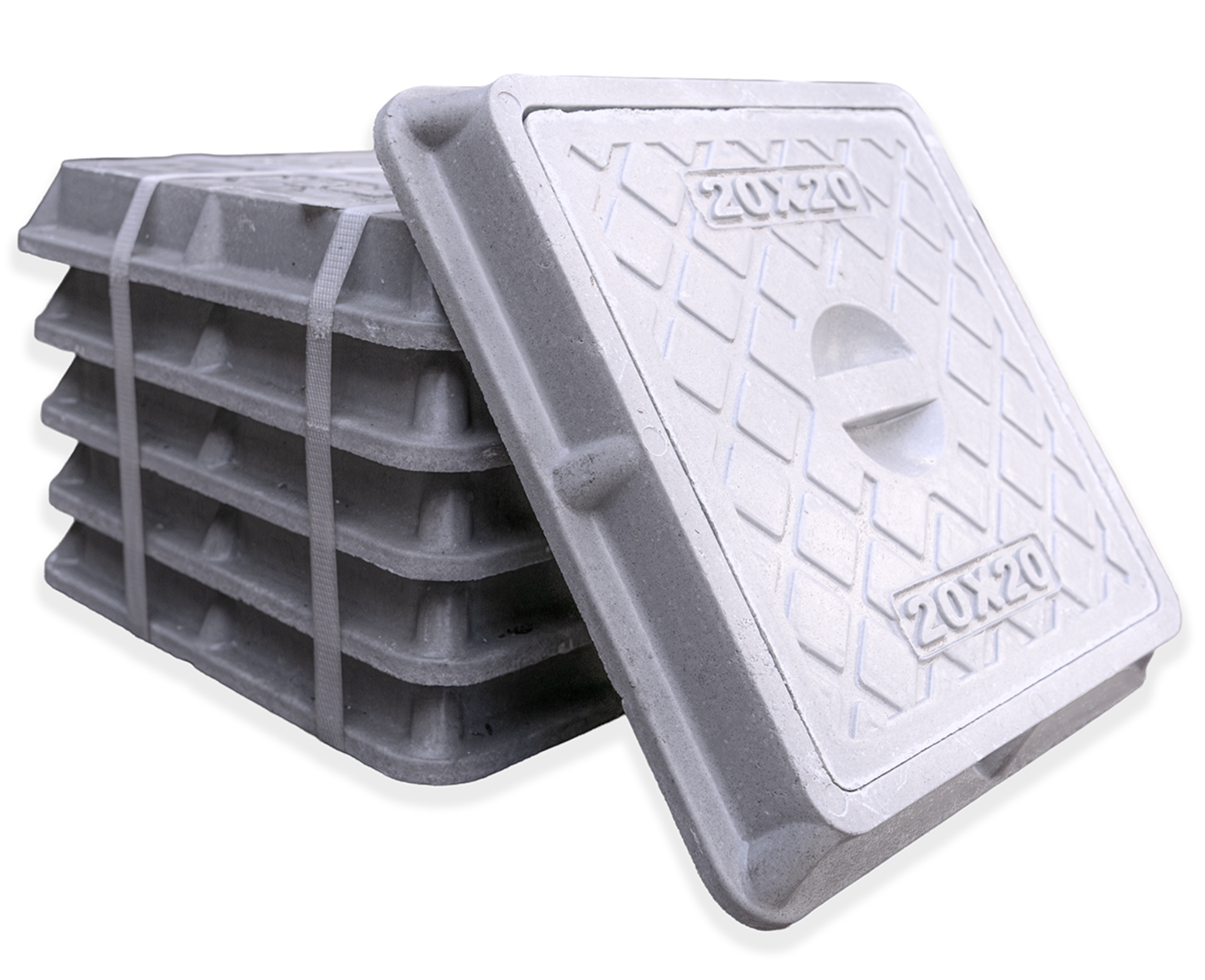 Tapa y marco camara de resina reforzada - 2T - 20X20