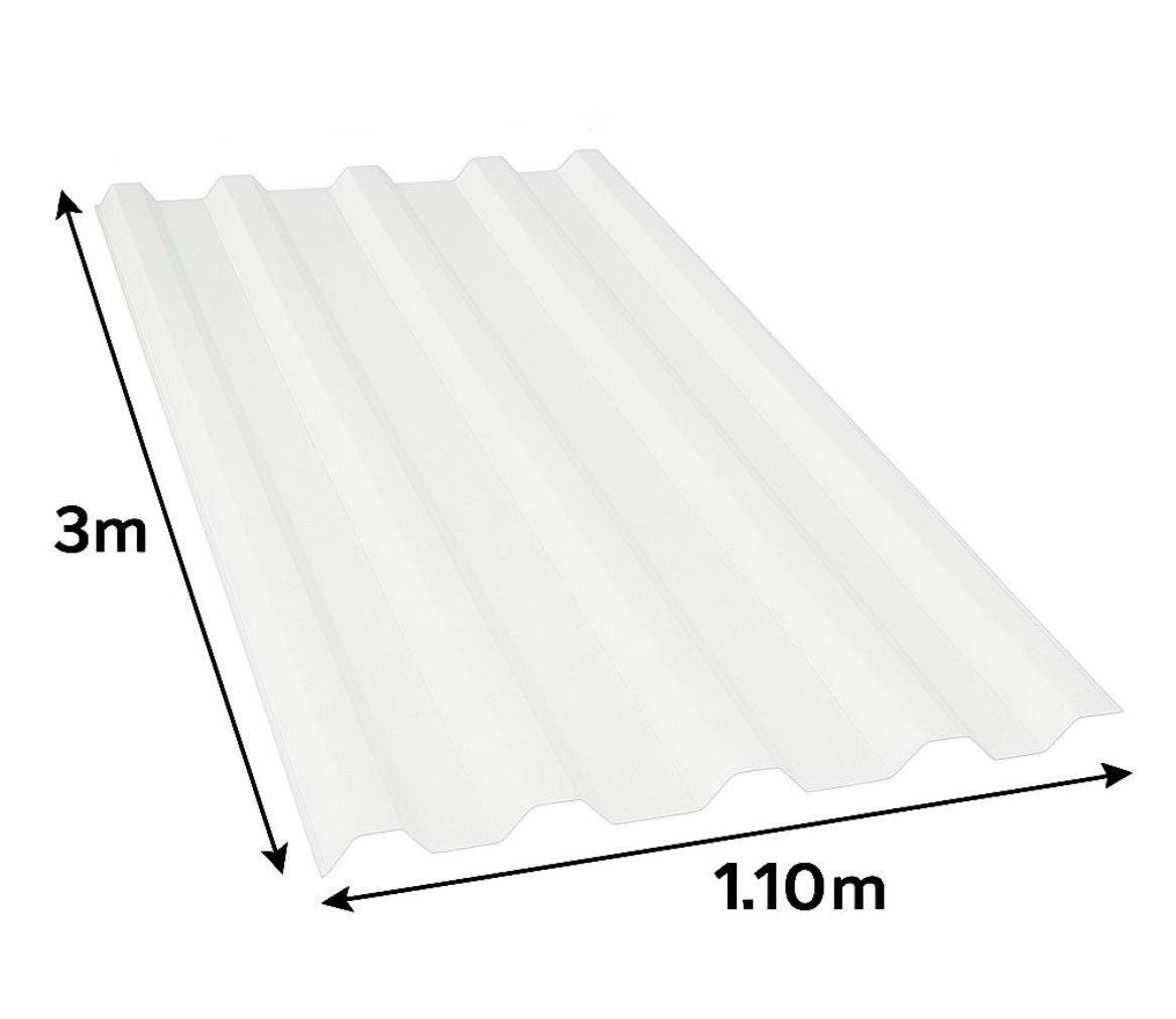 Chapa en fibra de vidrio trapezoideal